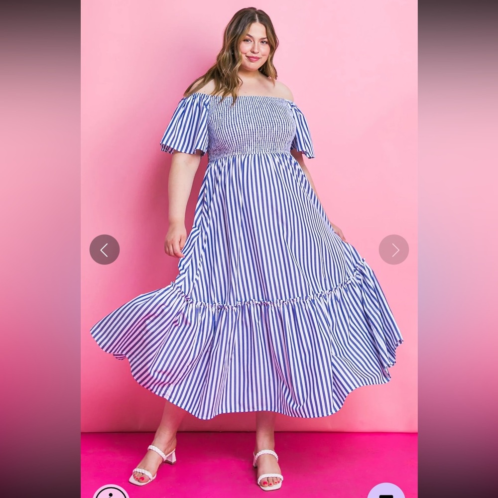 Flying Tomato ALWAYS A VIBE WOVEN MIDI DRESS Size 3x (18-20)